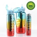 Kit 3 Garrafas Squeeze Plástica Gold Sports Degrade Adesivos Bpa-Free 2 Lts, 800ml e 280ml - Foto 2