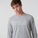 Camiseta Manga Longa Fila Letter Outline - Masculina - Foto 4