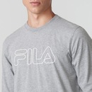 Camiseta Manga Longa Fila Letter Outline - Masculina - Foto 5