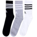 Kit de Meia adidas Adulto Cano Alto 3 Listras - 3 Pares - Foto 2