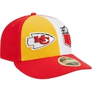 Boné Aba Curva New Era 59Fifty Fitted Low Profile Kansas City Chiefs Sideline 2023 - Fechado - Masculino - Foto 2