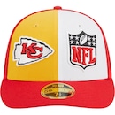 Boné Aba Curva New Era 59Fifty Fitted Low Profile Kansas City Chiefs Sideline 2023 - Fechado - Masculino - Foto 5