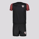 Kit Uniforme do São Paulo Hero Escudo: Camisa + Calção - Infantil - Foto 1