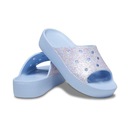 Chinelo Crocs Classic Plataform Glitter Slide - Feminino - Foto 4