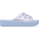 Chinelo Crocs Classic Plataform Glitter Slide - Feminino - Foto 1