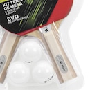 Kit de Tênis de Mesa Fort Evo: 2 Raquetes 1 Estrela + 3 Bolas - Foto 3