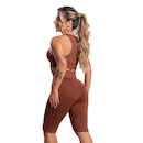 Bermuda de Ciclista Mvb Modas Suplex Cintura Alta Fitness - Feminina - Foto 3