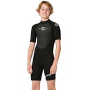 Short John Rip Curl Omega 2Mm Springsuit Back Zip Black - Infantil - Foto 1
