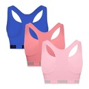Kit Tops Fitness sem Bojo Puma Nadador sem Costura - 3 Unidades - Feminino - Foto 2