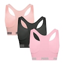 Kit Tops Fitness sem Bojo Puma Nadador sem Costura - 3 Unidades - Feminino - Foto 2