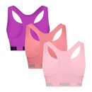 Kit Tops Fitness sem Bojo Puma Nadador sem Costura - 3 Unidades - Feminino - Foto 2