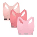 Kit Tops Fitness sem Bojo Puma Nadador sem Costura - 3 Unidades - Feminino - Foto 2