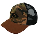 Boné Aba Curva Oakley Metal Ellipse Camo Trucker Hat Almond - Snapback - Adulto - Foto 1