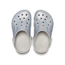 Sandália Crocs Baya Glitter Clog K Silver - Feminino - Foto 5