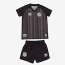 Kit Uniforme do Santos III 2022 Oficial Umbro - Infantil - Foto 1