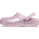 Sandália Crocs Classic Lined Glitter Clog K Flamingo - Feminino - Foto 3