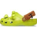 Sandália Crocs Shrek Classic Clog Lime Punch - Infantil - Foto 3