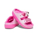 Sandália Crocs Cozzzy Barbie Sandal Electric - Feminino - Foto 4