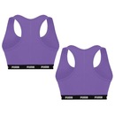 Kit de Tops Fitness com Bojo Puma Nadador - 2 Unidades - Feminino - Foto 2