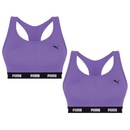 Kit de Tops Fitness com Bojo Puma Nadador - 2 Unidades - Feminino - Foto 1