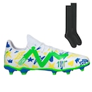 Kit Chuteira de Campo Puma Neymar Jr Future Play + Meião - Adulto - Foto 1