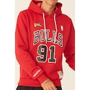 Blusão De Moletom Com Capuz Mitchell & Ness Fechado Chicago Bulls Dennis Rodman - Masculino - Foto 3