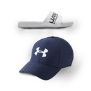 Kit Under Armour com Chinelo Ansa Graphic + Boné Blitzing 3.0 - Adulto - Foto 1
