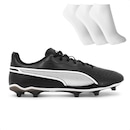 Chuteira de Campo Puma King Match FG/AG + 3 Pares de Meias - Masculina - Foto 1
