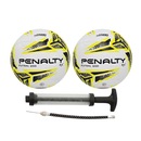 Kit Bolas de Futsal Penalty Rx 200 Xxiii 2023 - 2 Unidades + 1 Bomba de Ar Penalty Sac Dupla Ação - Foto 1