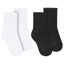 Kit Meias Cano Médio Selene Básica com 2 Pares - Infantil - Foto 1