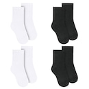 Kit Meias Cano Médio Selene Básica - 4 Pares -Infantil - Foto 1