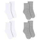 Kit Meias Cano Médio Selene Básica - 4 Pares -Infantil - Foto 1