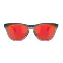 Óculos de Sol Unissex Oakley Frogskins Range Matte Grey Smoke Prizm Ruby - Foto 2