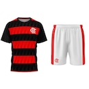 Conjunto do Flamengo Braziline Símbolo Mini Craque: Camisa + Shorts - Infantil - Foto 1
