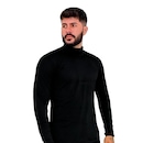 Camisa Térmica Performance Moda Gola Alta Proteção Solar Uv 50+ Blusa Segunda Pele - Masculina - Foto 2