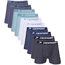 Kit de Cuecas Boxer Dorbe Risca de Giz Microfibra - 10 Unidades - Adulto - Foto 1