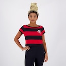 Blusa Cropped do Flamengo Braziline Vibe - Feminina - Foto 3
