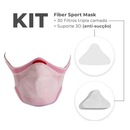 Kit Máscara Fiber: 1 Máscara + 30 Filtros + 1 Suporte Knit Sport - Adulto - Foto 1