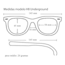 Óculos de Sol Unissex Hb Underground - Foto 4