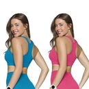 Kit Tops Fitness Selene Canelado sem Costura - Feminino - 2 unidades - Foto 2