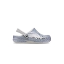 Sandália Crocs Baya Glitter Clog Silver - Unissex - Foto 1