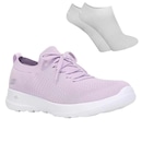 Kit Tênis Skechers Go Walk Joy Fresh View - Feminino + Par de Meia - Foto 1