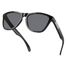 Óculos de Sol Unissex Oakley Frogskins Polished Black Grey - Foto 4