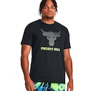 Camiseta Under Armour Brahma Bull Pjt Rock Preto Masculino - Foto 1