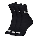 Kit Meias Puma Cano Médio Esportiva - 3 Pares - Feminina - Foto 1