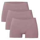 Kit 3 Calcinhas She Boyshots Microfibra sem Costura Adulto - Foto 1