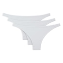 Kit 3x Calcinhas Tanga She Microfibra sem Costura - Adulto - Foto 1