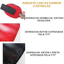 Raquete de Tênis de Mesa Loki Rxton 5.0 Star Carbon - Foto 4