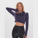 Blusa Cropped Body For Sure Manga Longa U.V - Feminina - Foto 3