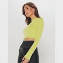 Blusa Cropped Body For Sure Manga Longa U.V - Feminina - Foto 2